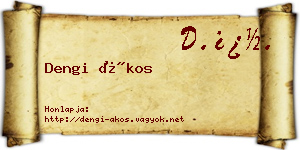 Dengi Ákos névjegykártya