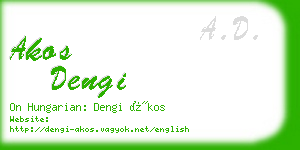 akos dengi business card